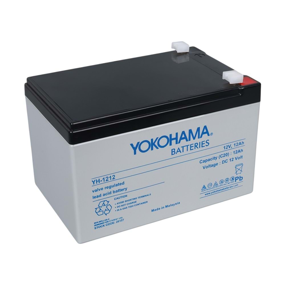 26155 - YOKOHAMA YH-127.0 12 VOLT - 7 AMPER AKÜ (150 X 65 X 90 MM)