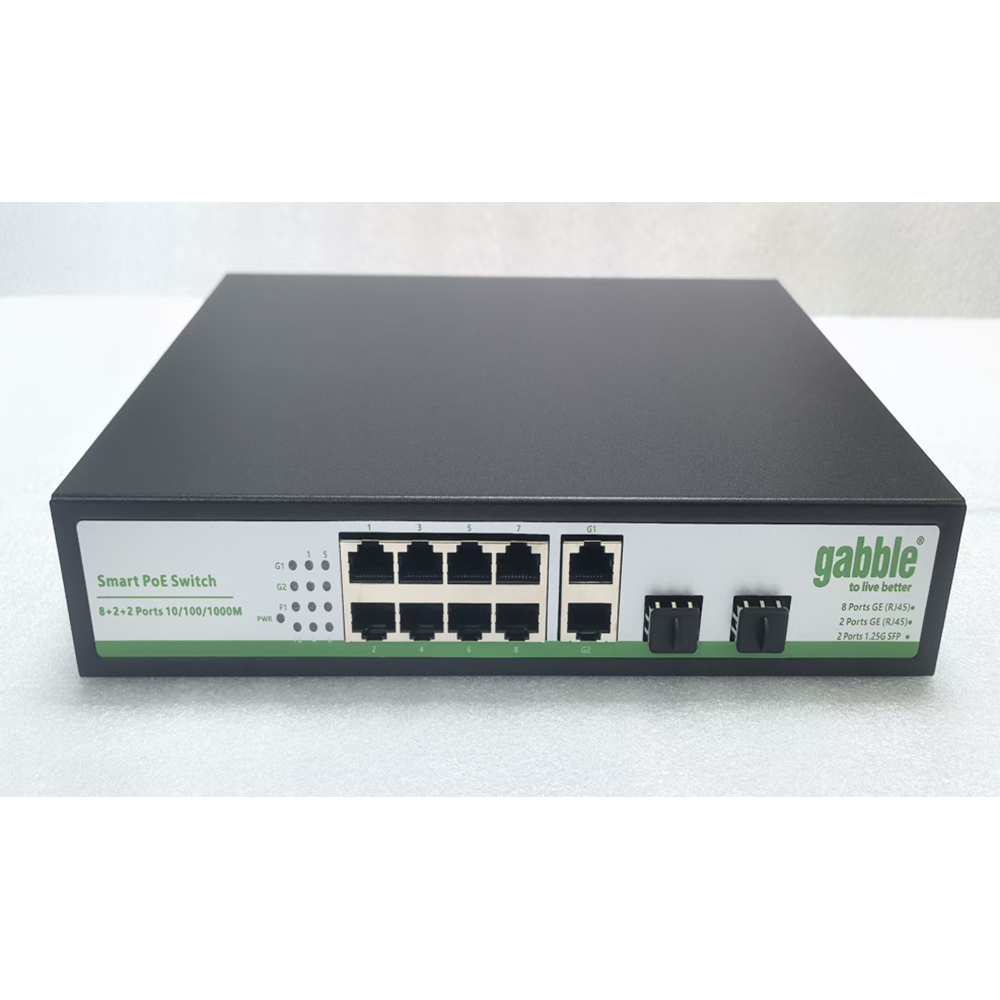GABBLE GAB-P82GGS 8X100M 8PORT+2X SFP SWICH 96W SWICH
