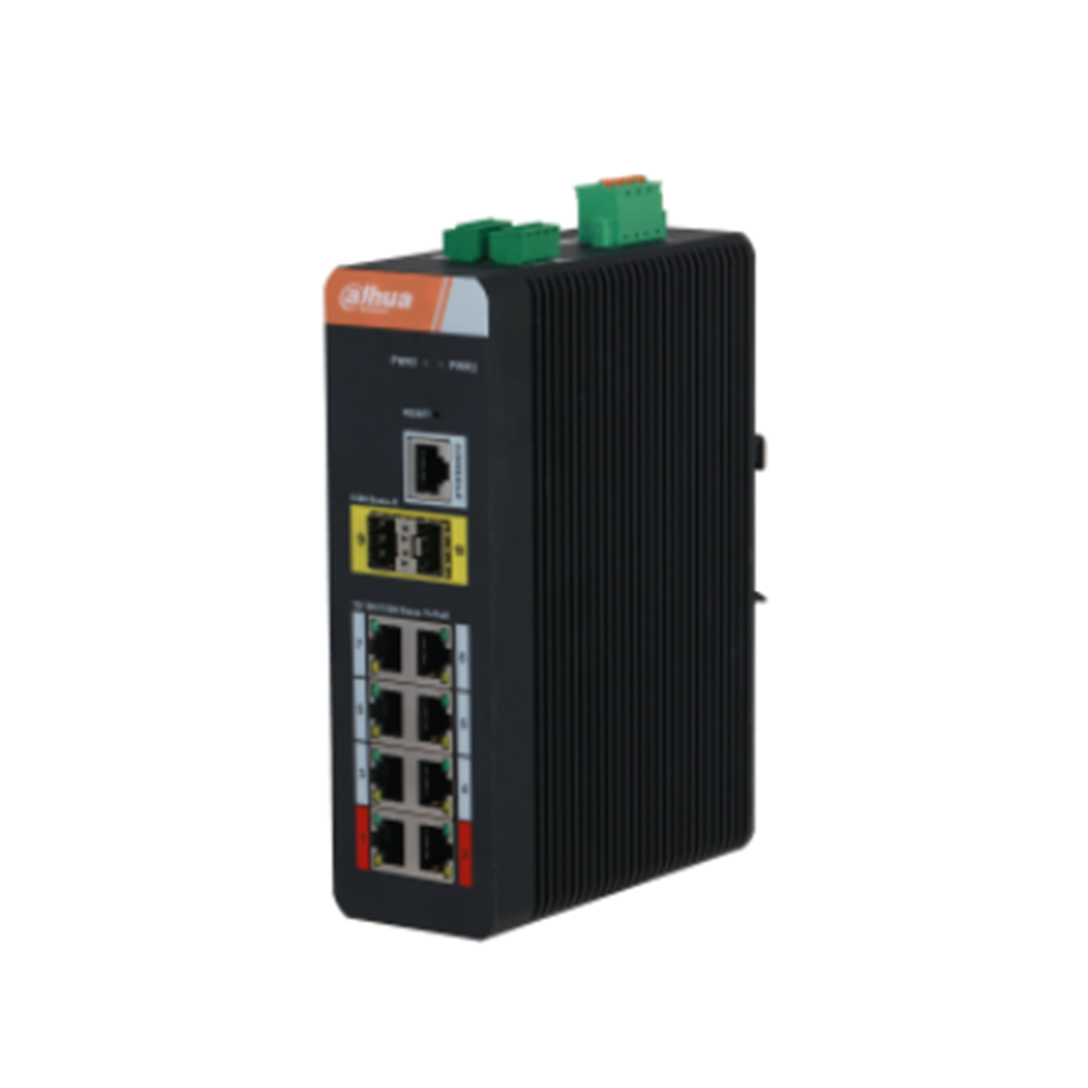 DAHUA IS4210-8GT-120 10 PORT 10/100/1000 8x 12OW POE +2SFP YONETILEBILIR SWITCH
