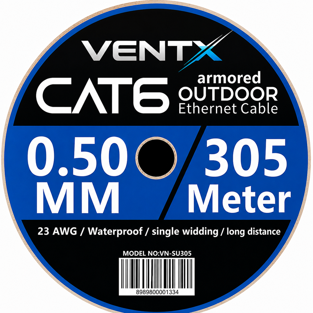 VENTX VN-SU305 TEK CEKET FTP 23AWG 0.50 MM 305 METRE DIŞ ORTAM CAT6