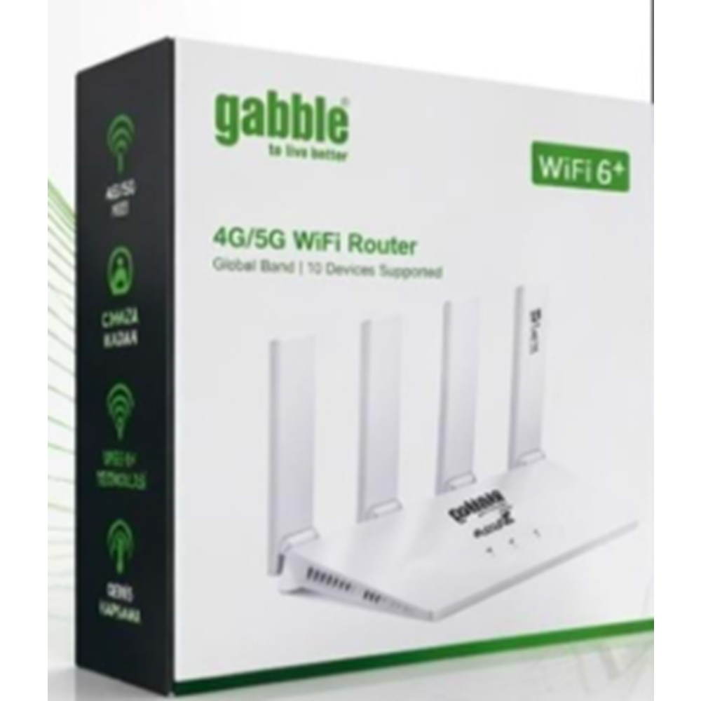 GABBLE GB8404 4G/5G 4 PORT 300Mbps SIM WIRELESS ROUTER