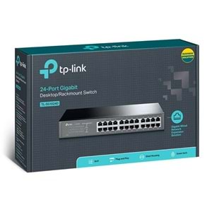 TP-LINK TL-SG1024D 24 PORT 10/100/1000 YONETILEMEZ 1U METAL KASA SWITCH