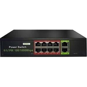 URANIUM POE-G8002-96W 8 PORT GIGABIT + 2 PORT GIGABIT RJ45 UPLINK POE SWITCH (REALTEK CHIPSET)