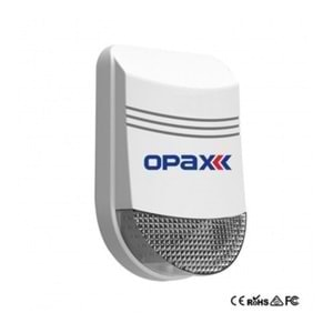 OPAX BGR-10 KABLOLU 48 LED KIRMIZI / MAVİ / KIRMIZI+MAVİ IŞIKLI HARİCİ ALARM SİRENİ V2023