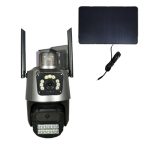 Apronx apx-wsp242 6Mp 2.8mm 4G Solar Çift Kamera 19 Led PTZ