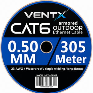 VENTX VN-SU305 TEK CEKET FTP 23AWG 0.50 MM 305 METRE DIŞ ORTAM CAT6