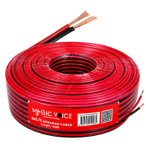 MAGİCVOİCE MV-29558 2X0.75MM SİYAH KIRMIZI 100 METRE CCA HOPARLÖR SES KABLOSU