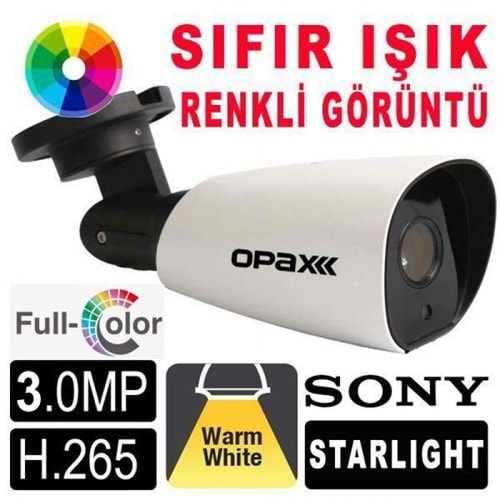 OPAX-9010 2MP SONY STARLIGHT WARM LED H265 IP KAMERA