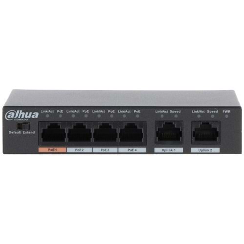 DAHUA PFS3006-4ET-36 6 PORT 36W POE YONETILEMEZ SWITCH