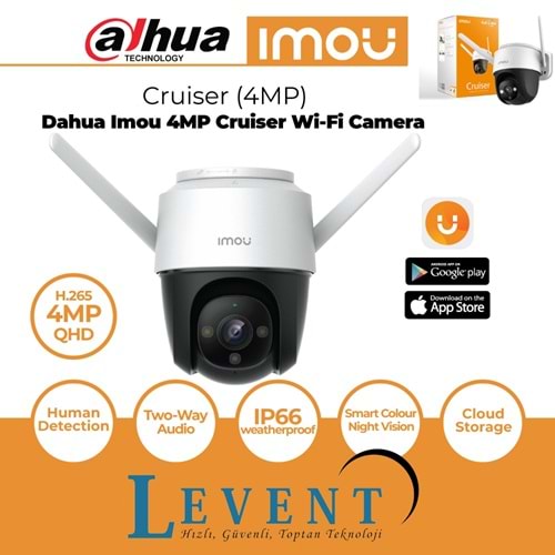 IMOU IPC-S41FEP 4 MP 3.6 mm Dış Ortam PT Kamera(cruiser se +)