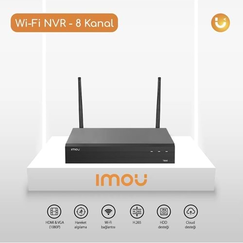IMOU NVR1108HS-W-S2 8 Kanal Wi-Fi NVR Kayıt Cihazı
