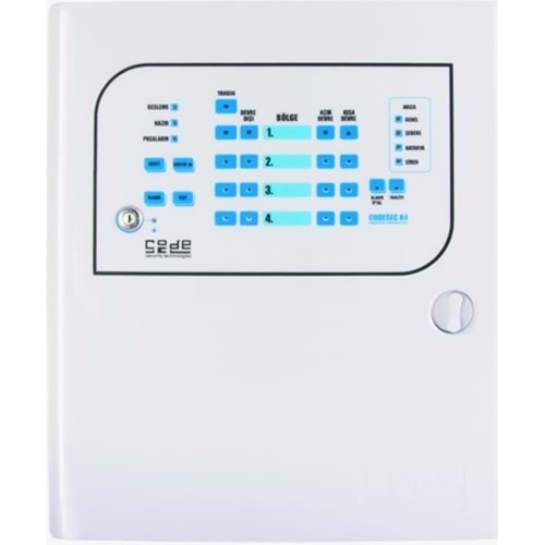 CODESEC K4A - 4 BÖLGELİ KONVANSİYONEL YANGIN PANELİ