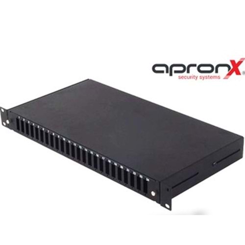 apx-fa103 24 Port Fiber Patch Panel-Kasetli (SC/DX/24Core/Metal)