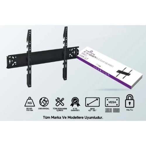 POWERMASTER 27 -42 SABİT KİLİTLİLCD-LED TV DUVARASKI APARATI