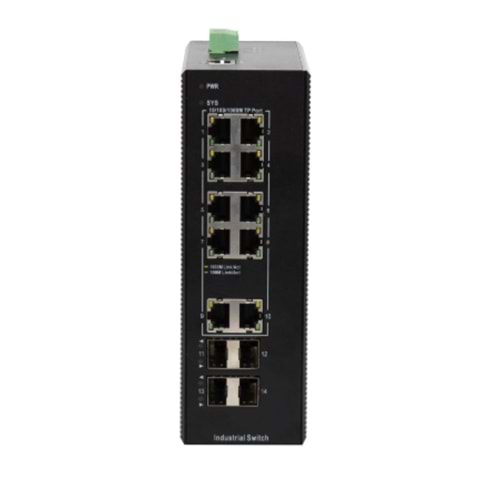 BDCOM IES200-LSTW2040P 4PORT GE POE+2 PORT GE SFPEndüstriyel PoE Switch