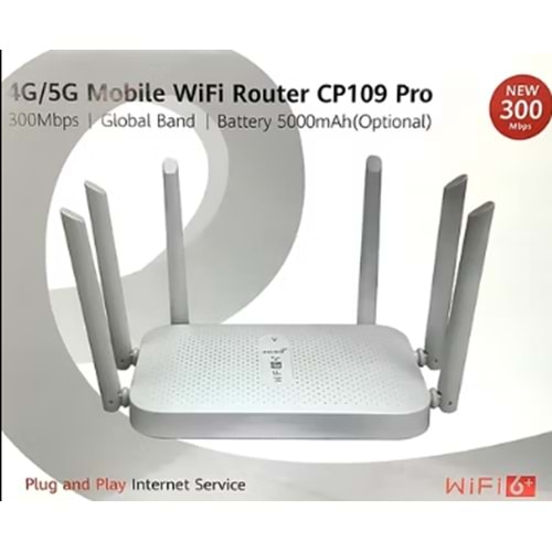 APRONX CP109 PRO GLOBAL BAND - 300MBPS 4G/5G WIFI 6+ YÖNLENDİRİCİ