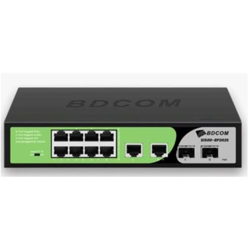 BDCOM S1500-8P2G2S 90W 8 PORT GE POE+ 2 PORT UPLINK RJ45+2 PORT SFP