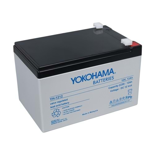 26155 - YOKOHAMA YH-127.0 12 VOLT - 7 AMPER AKÜ (150 X 65 X 90 MM)