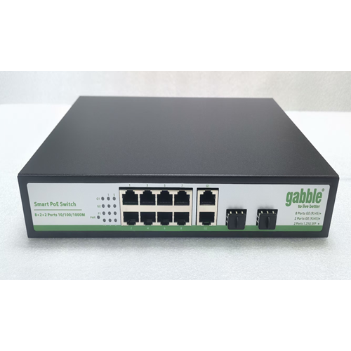 GABBLE GAB-P82GGS 8X100M 8PORT+2X SFP SWICH 96W SWICH