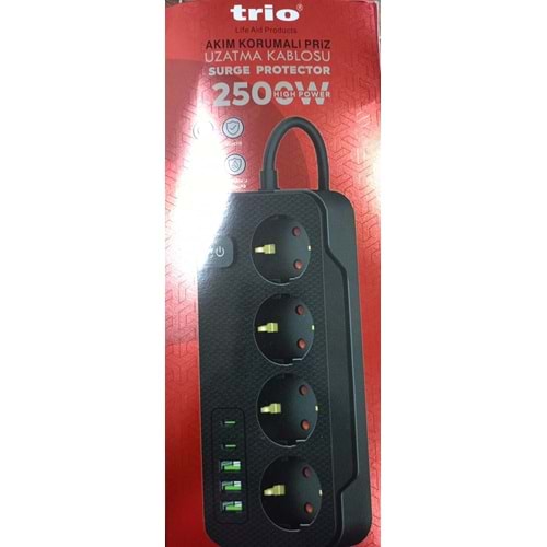 TRİO 3441 5Lİ AKIM KORUMALI PRİZ