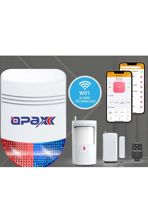 OPAX BGR-12 WIFI KABLOSUZ SİREN ALARM SİSTEMİ MOBİL UYGULAMALI