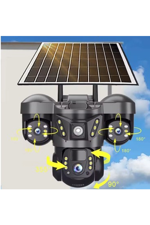 O-KAM-7070 4G SOLAR 9MP 3 LENS PTZ KAMERA