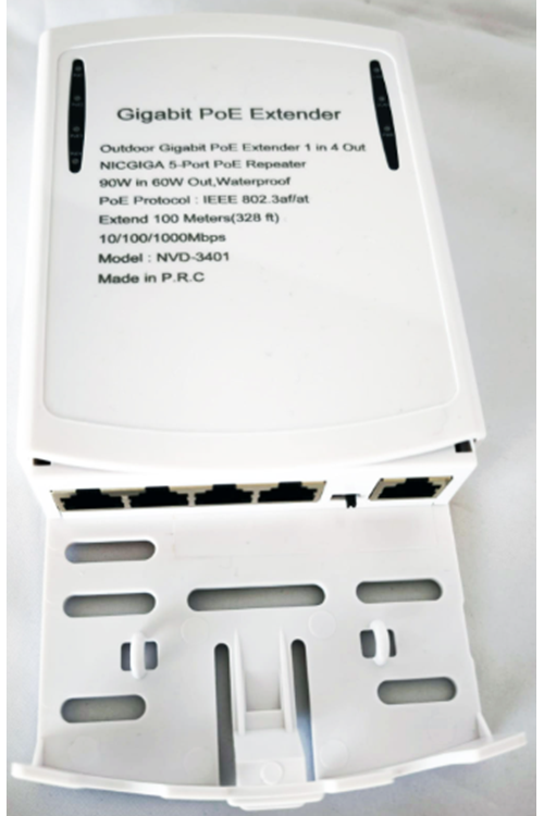 NEVADA NVD-3401 OUTDOOR IP POE EXTENDER GİGABİT 1 GİRİŞ 4 ÇIKIŞ