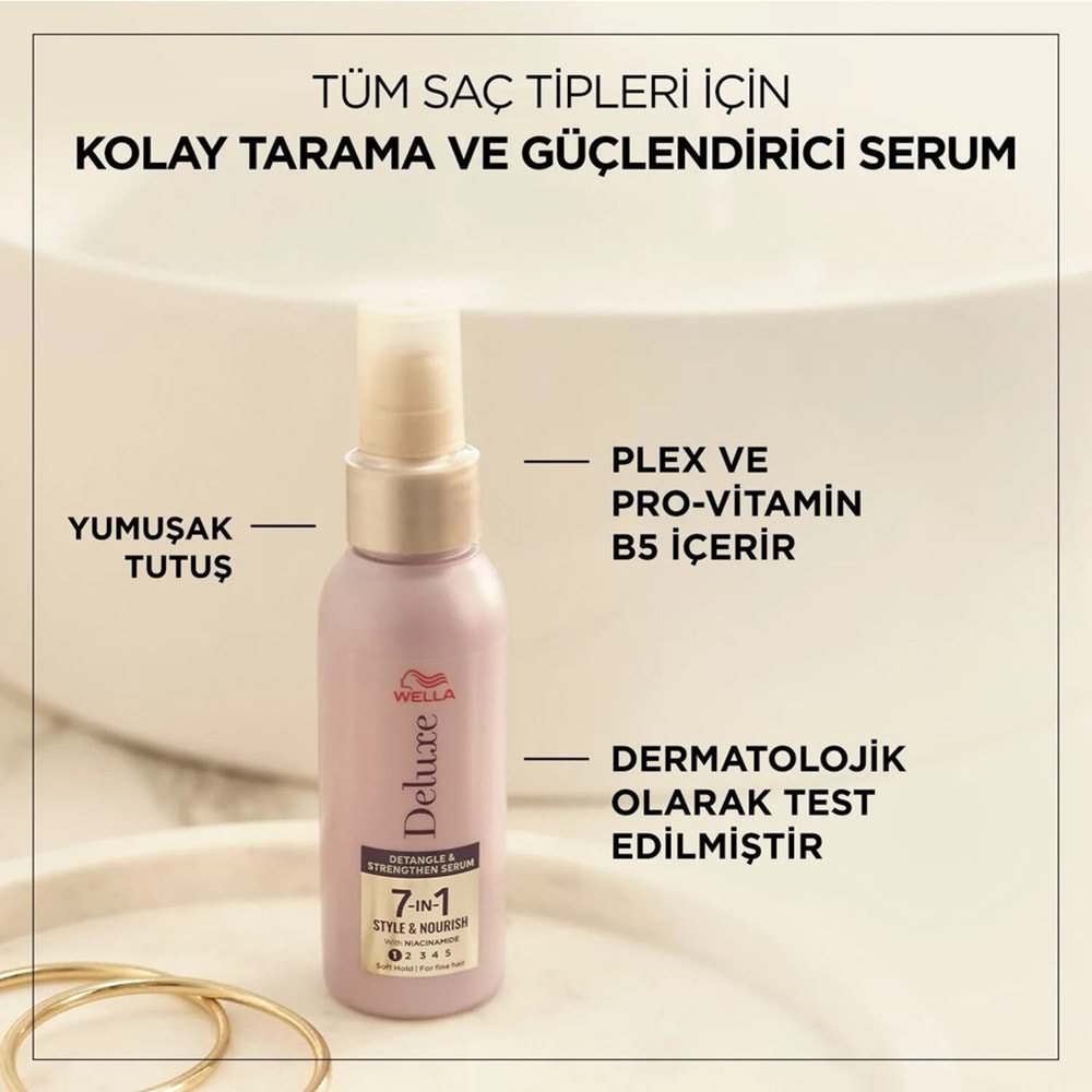 Wella Deluxe Bukle Saç Serum 100 ML Kolay Tarama & Güçlendirici