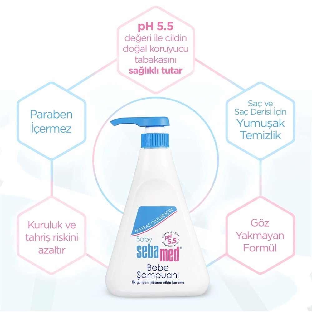 Sebamed Bebek Şampuanı 500ML Pompalı (Yenidoğanlar İçin)