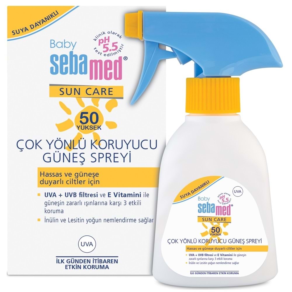Sebamed Sun Care Bebek Güneş Losyonu Kremi Sprey 50+ Faktör 200ML (Hassas Ciltler İçin) Sprey