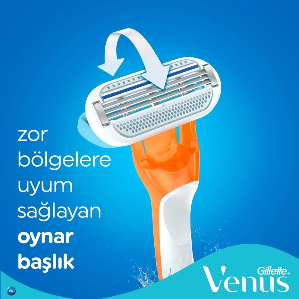 Gillette Venus Riviera Kullan At Kadın Tıraş Bıçağı (Pk İç Adeti 2 Adet)