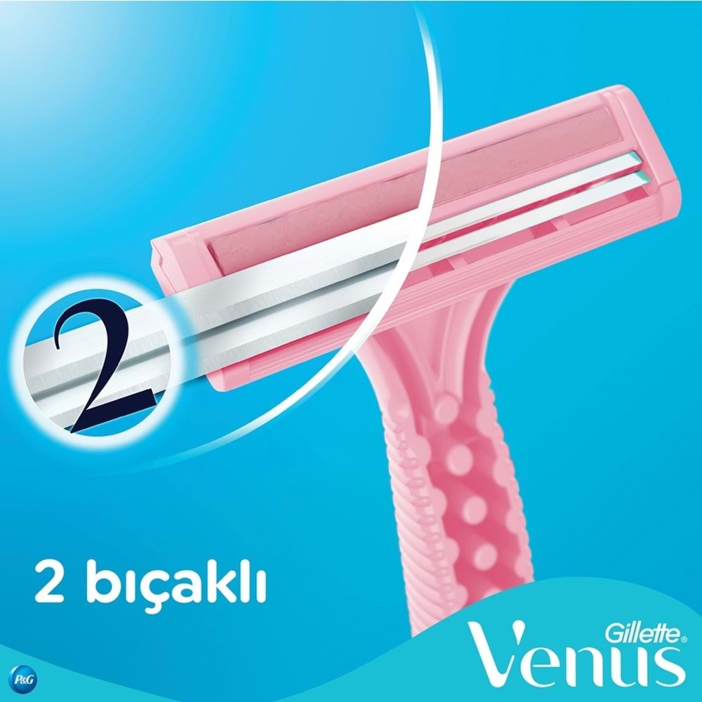 Gillette Venus Simply Venus 2 Basic Kadın Tıraş Bıçağı (Paket içeriği 5 Adet)