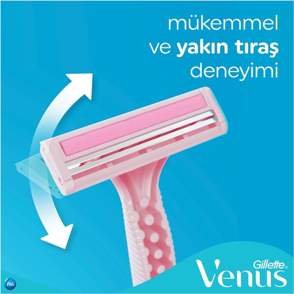 Gillette Venus Simply Venus 2 Basic Kadın Tıraş Bıçağı (Paket içeriği 5 Adet)