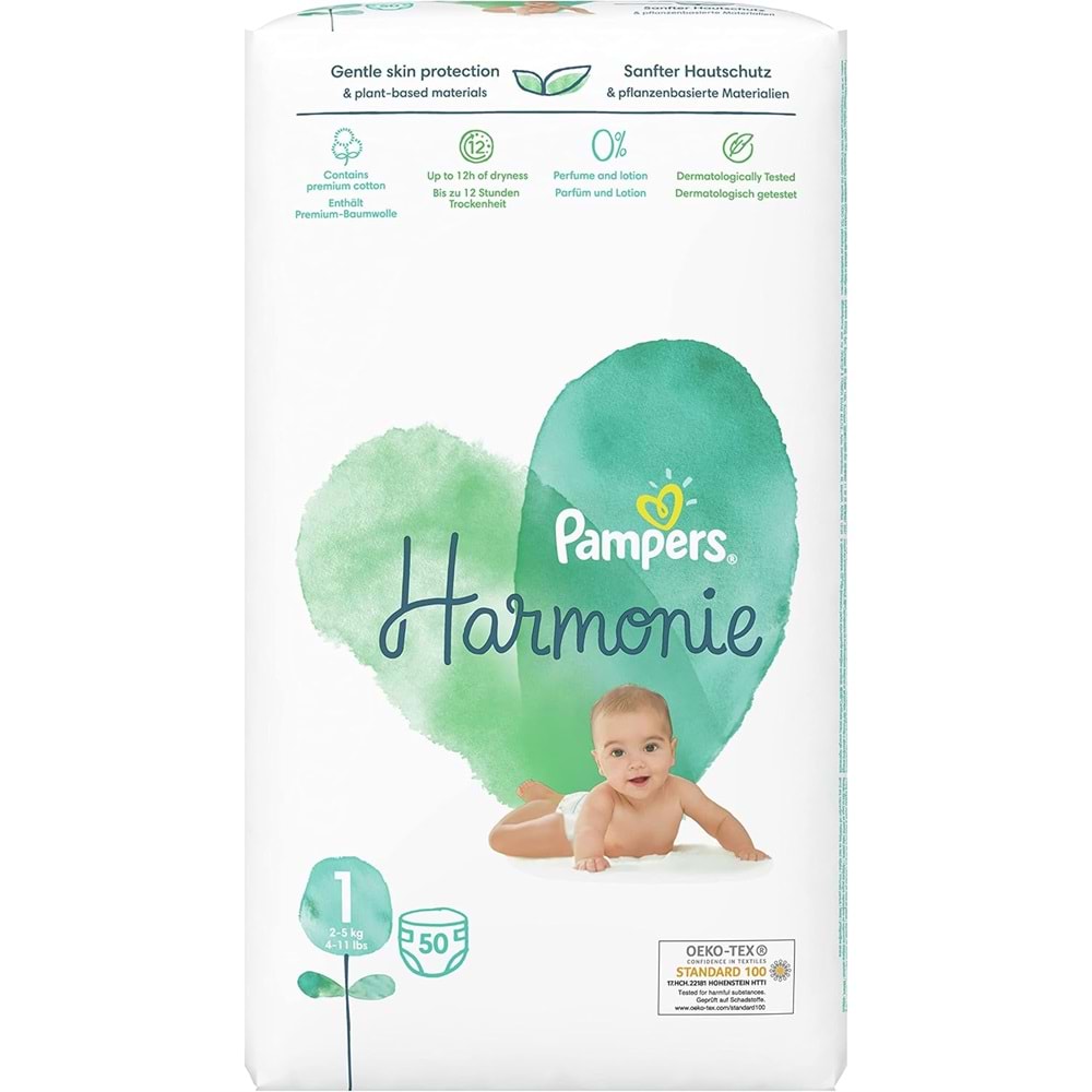 Prima Pampers Harmonie Bebek Bezi 1 Beden 2-5 KG Yeni Doğan 50 Adet Fırsat Pk