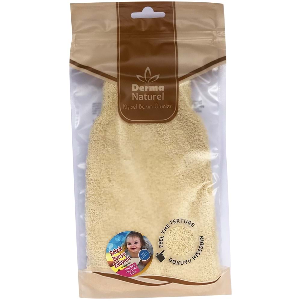 Derma Naturel Bebek Banyo Eldiveni Hassas Ciltlere Özel (15*24CM) MS-01