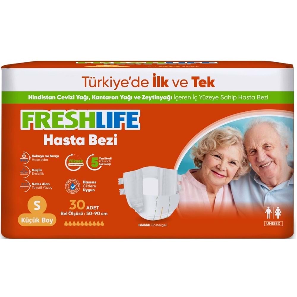 FreshLife Yetişkin Bezi Bel Bantlı S - Küçük - Small 30 Adet