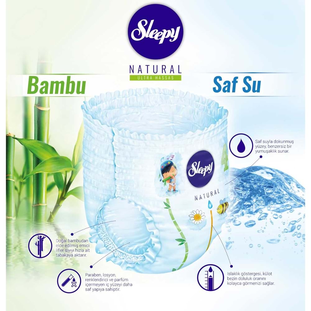 Sleepy Külot Bebek Bezi 4 Beden 7-14 KG Maxi 60 Adet Jumbo Pk Serisi