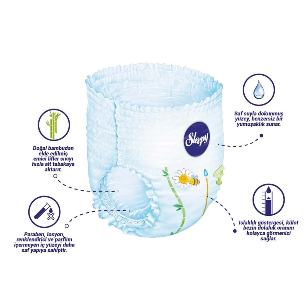 Sleepy Külot Bebek Bezi 4 Beden 7-14 KG Maxi 60 Adet Jumbo Pk Serisi