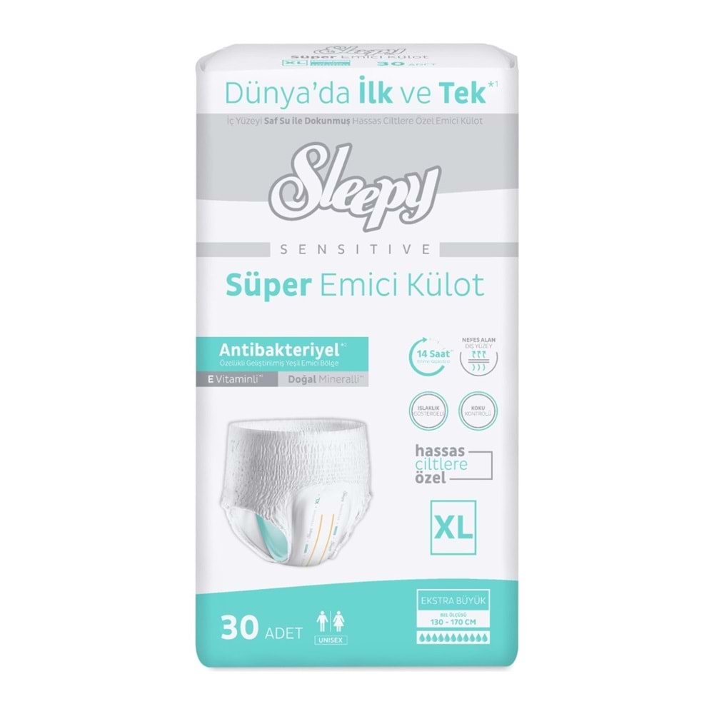 Sleepy Yetişkin Bezi Emici Külot XL - Ekstra Büyük - Extra Large 30 Adet Tekli Pk