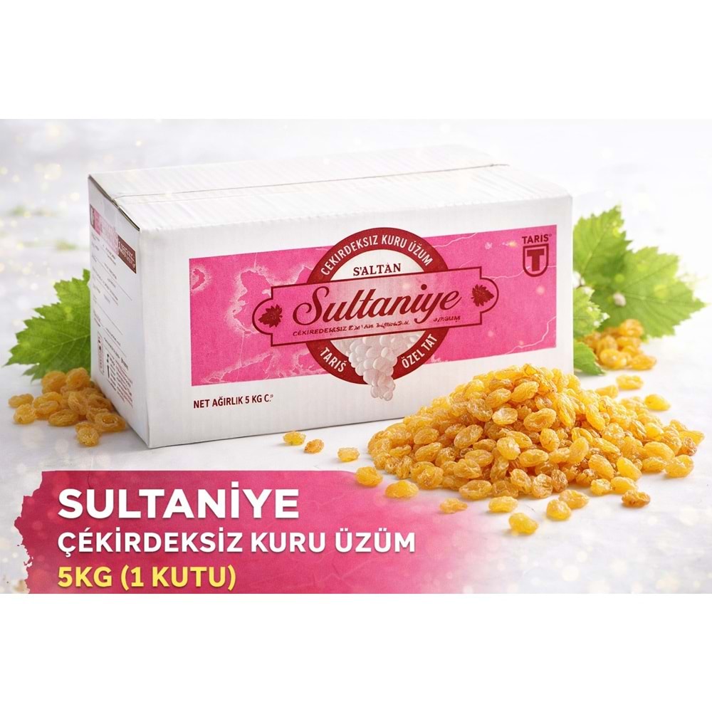 Tariş Sultaniye Çekirdeksiz Kuru Üzüm 5KG (1 Kutu)