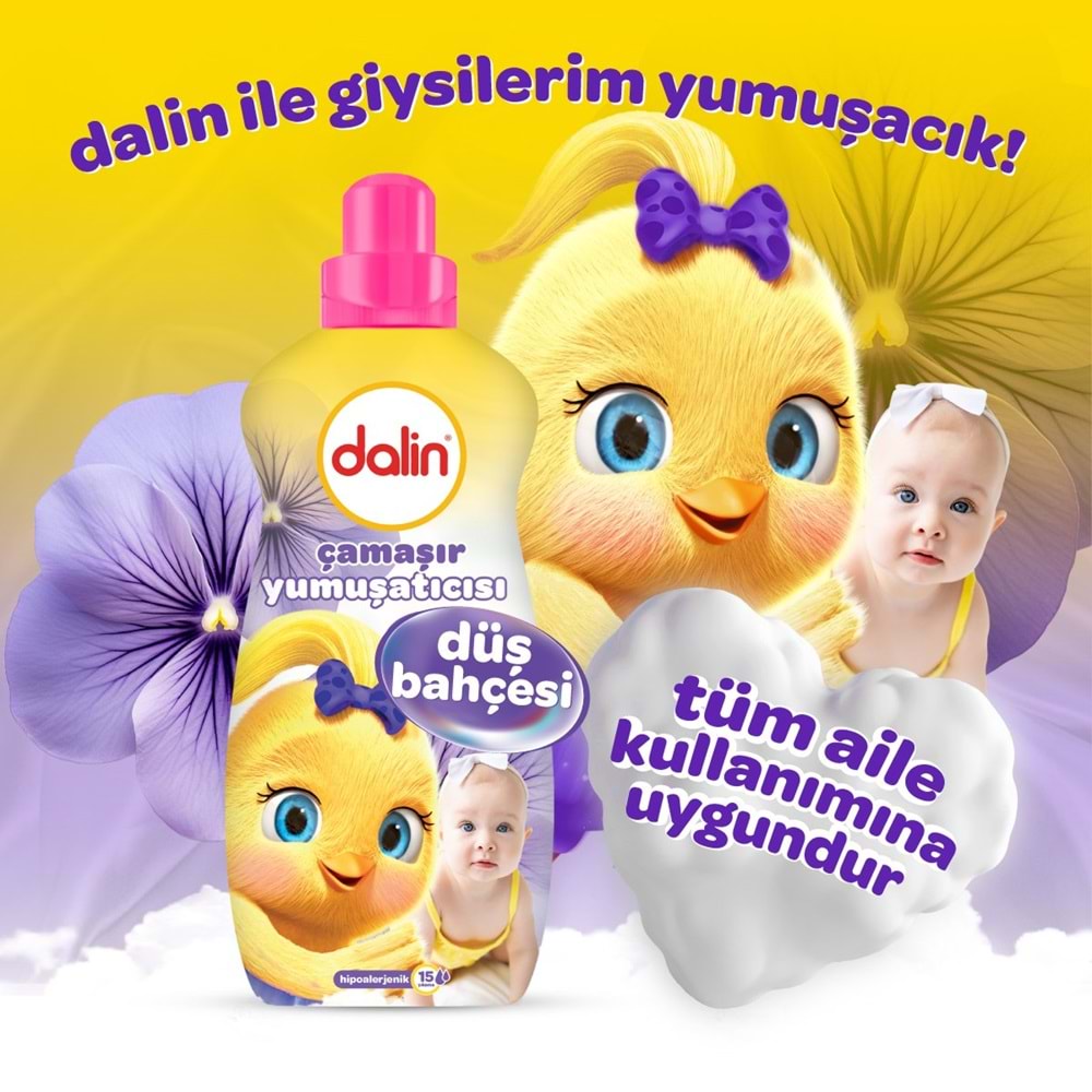 Dalin Çamaşır Yumuşatıcı 1500ML Düş Bahçesi (Bebeklere Özel)