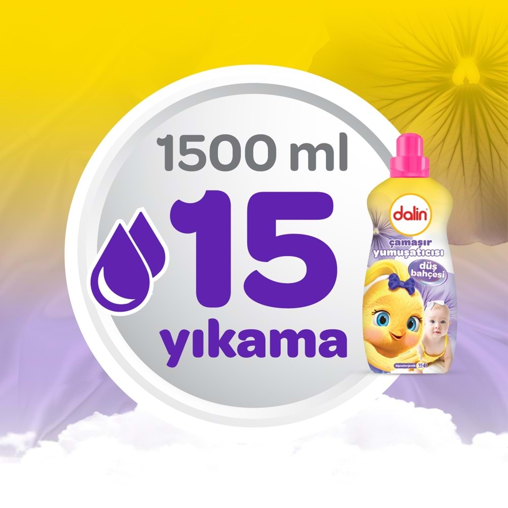 Dalin Çamaşır Yumuşatıcı 1500ML Düş Bahçesi (Bebeklere Özel)