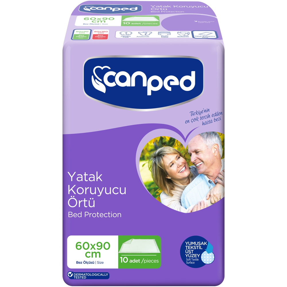 Canped Yetişkin Yatak Koruyucu Örtü 60*90CM 10 Adet Tekli Pk