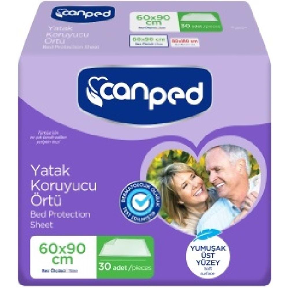 Canped Yetişkin Yatak Koruyucu Örtü 60 x 90CM 30 Adet Tekli Pk