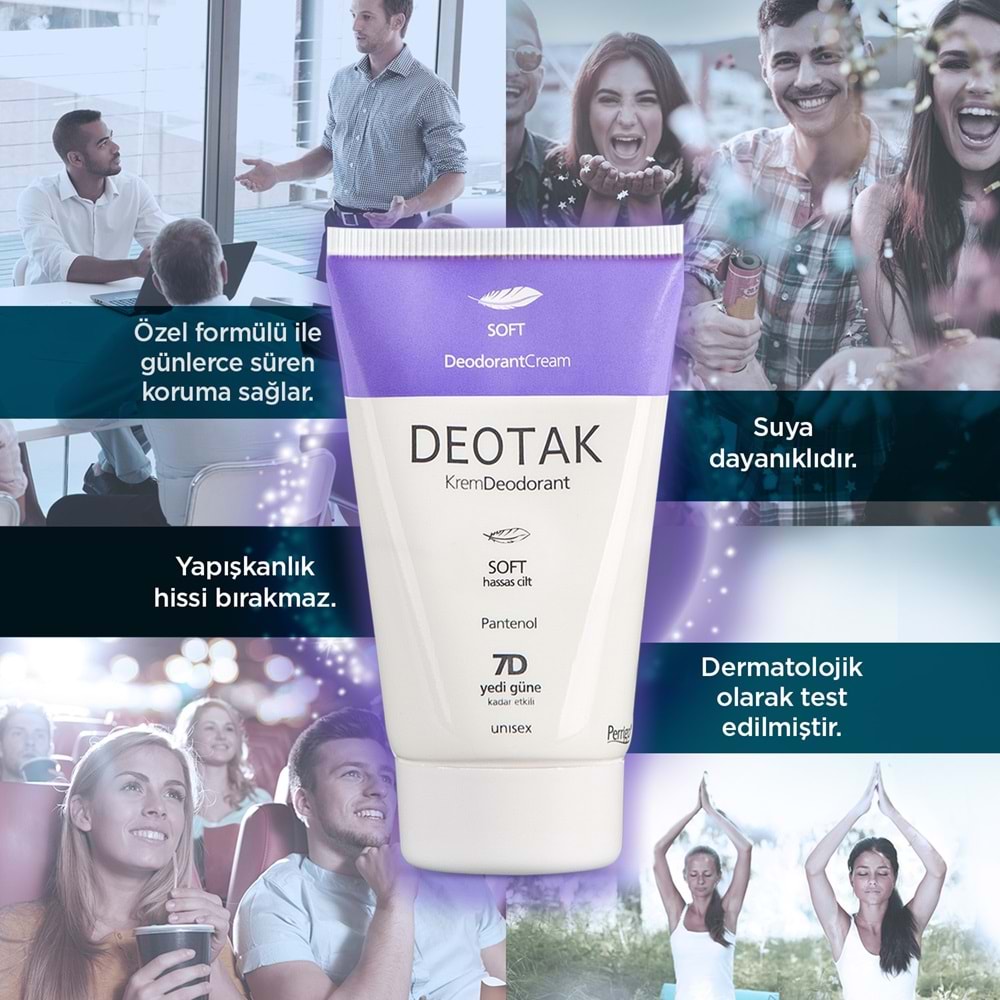 Deotak Krem Deodorant Unisex 35ML Soft (Hassas Cilt)