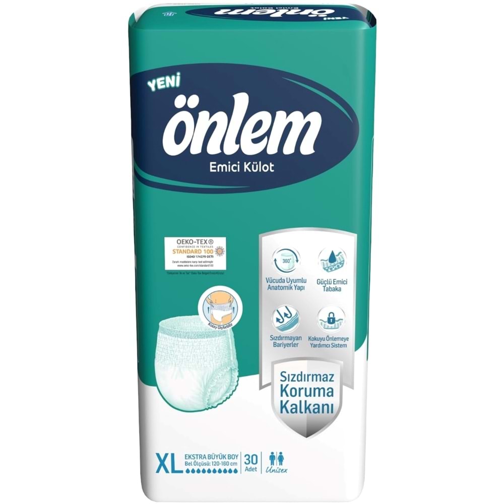 Önlem Emici Külot Yetişkin Bezi XL- Extra Large - Ekstra Büyük (30 Adet)