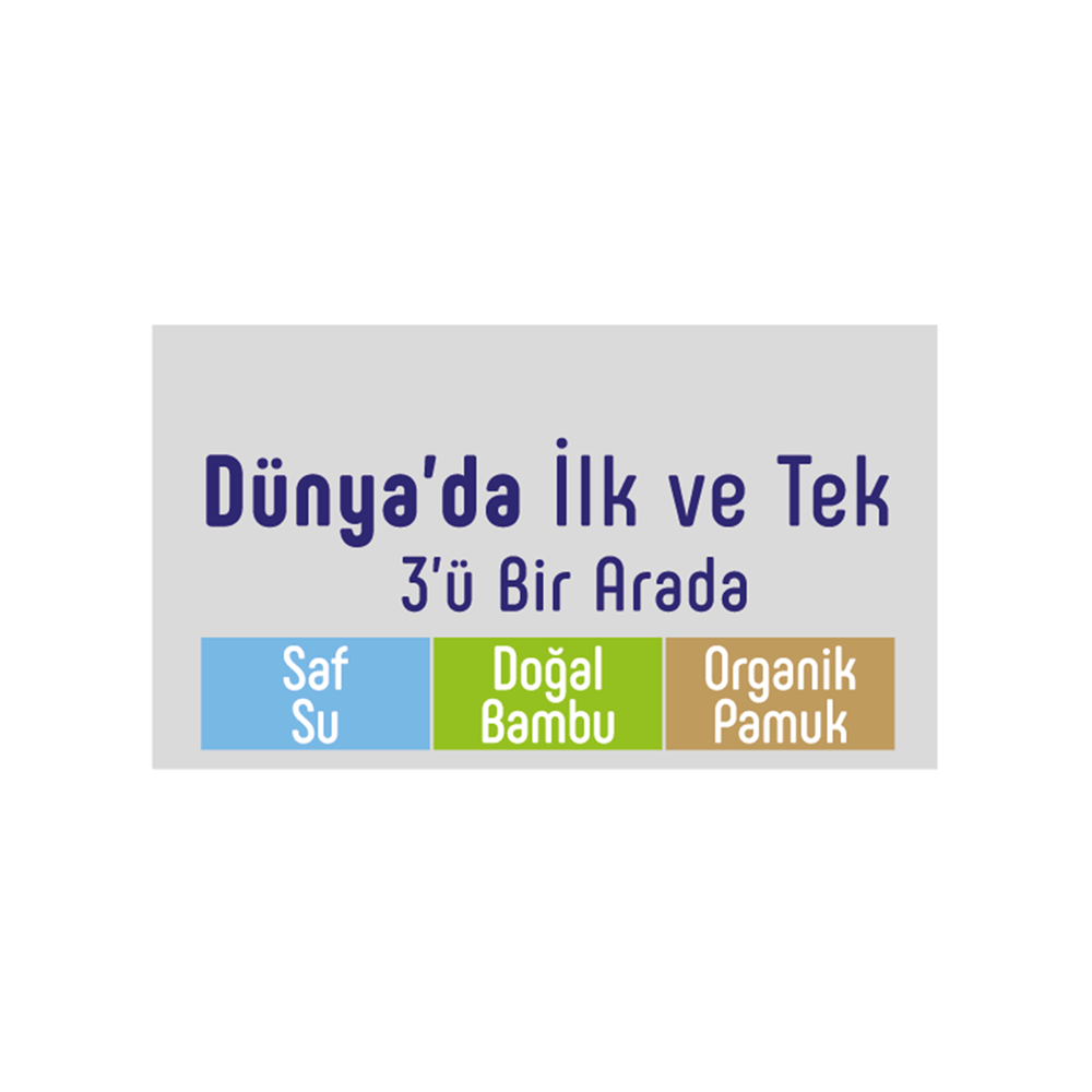 Sleepy Islak Havlu Mendil Pamuklu Yenidoğan Natural Bambu 40 Yaprak 3 Lü Set (120 Yaprak)