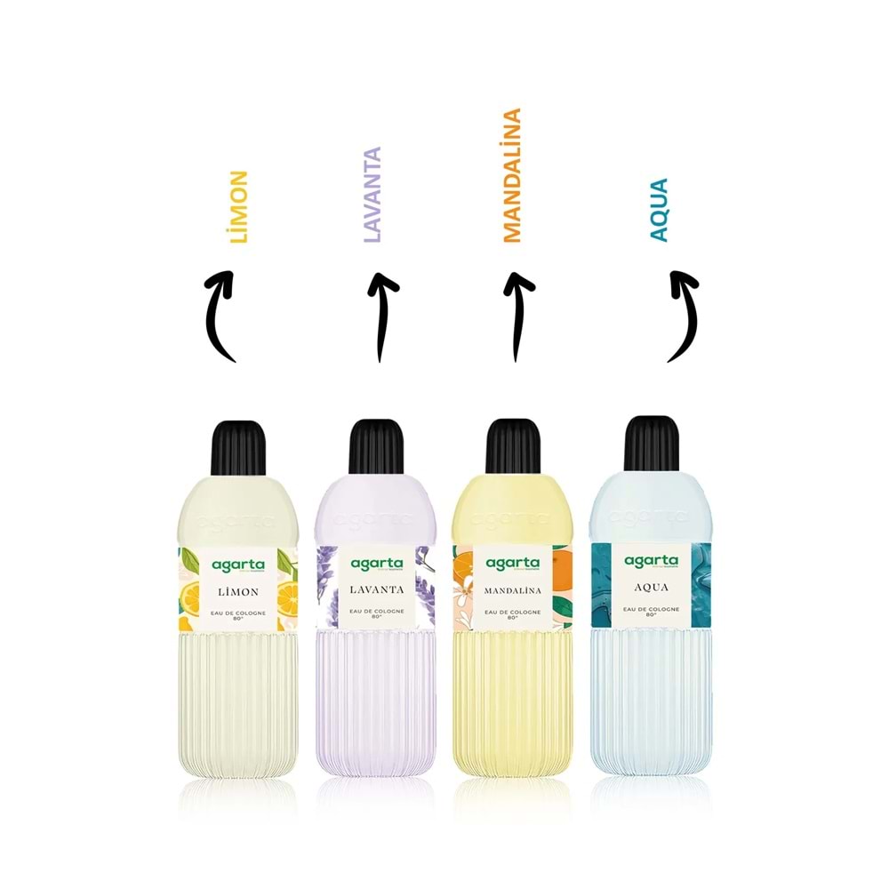 Agarta Kolonya 400 ML Mandalina 80 Derece Pet Şişe