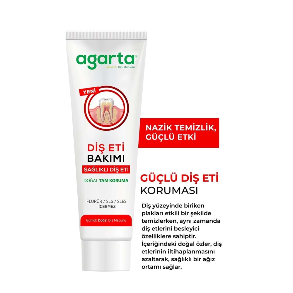 Agarta Doğal Tam koruma Diş Macunu 90 ML Diş Eti Bakımı & Plak Karşıtı