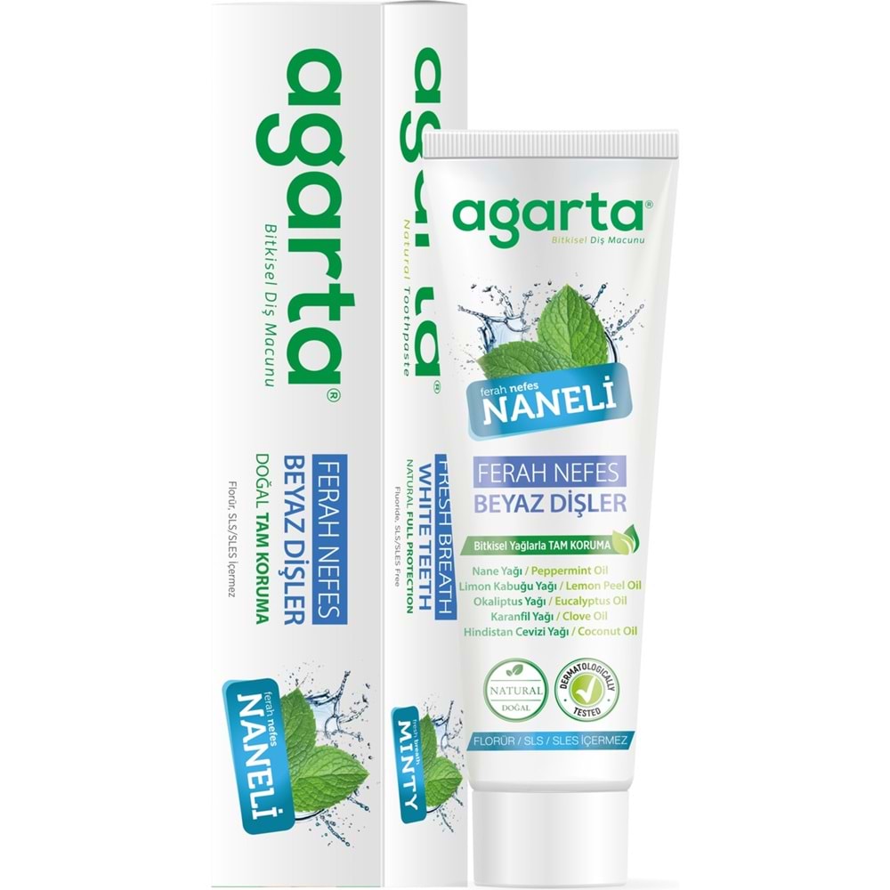 Agarta Doğal Diş Macunu 100ML Naneli (6 Lı Set)